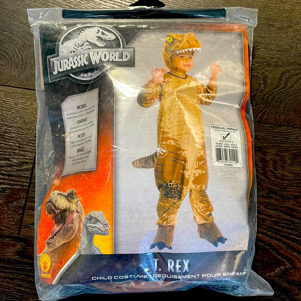 Jurassic World T Rex Child Costume Sz 2T